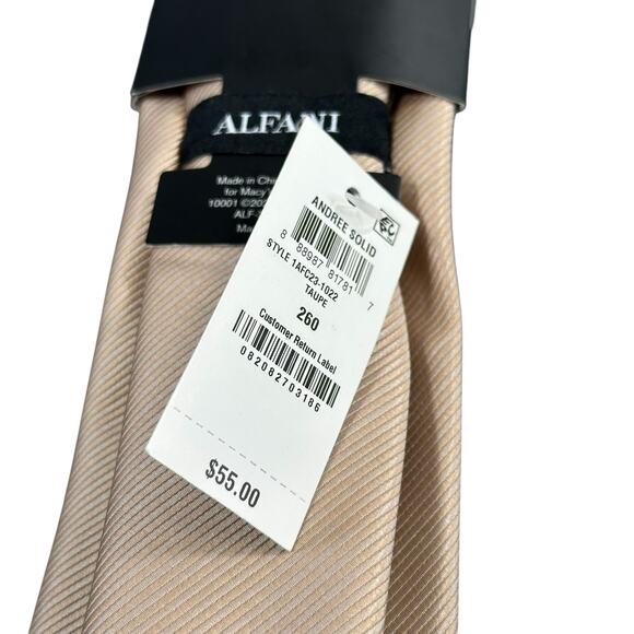 Alfani Men's Andree Solid Tie Taupe - Picture 6 of 6